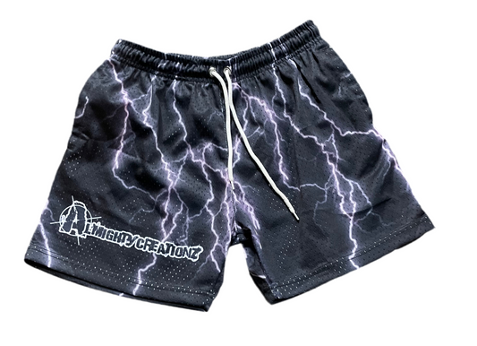 AlmightyCreationz - Lightning Mesh Shorts (Black)