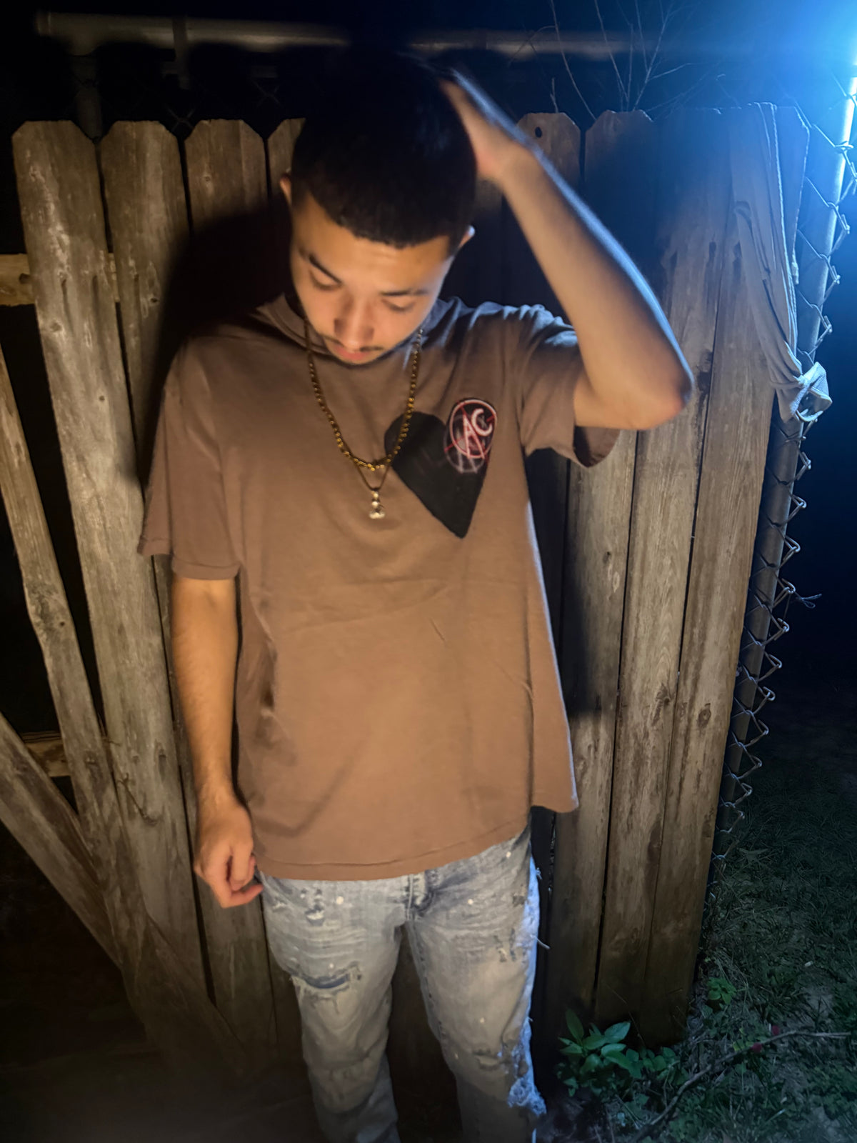 BLACK HEART TEE / BROWN